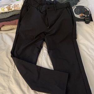 Men’s Black Tapered Stretch Pants A&F